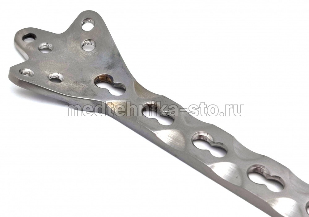 Пластина лист клевера с УС, дл. 144 мм, 6 отв.