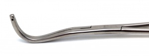 Зажим для почечной ножки, изогнутый по радиусу, малый, №1, 230 мм